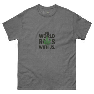 The World Rolls With Us tee